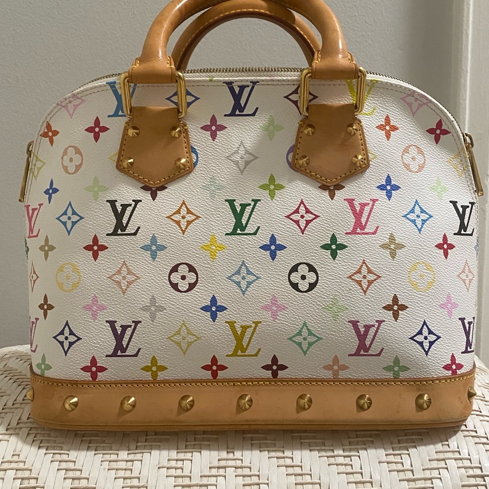 Louis Vuitton White Multicolor Alma PM